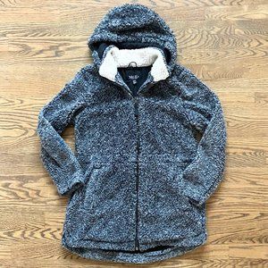 Mo-Ka ny Santa Fe Apparel Anorak Faux Fur Fleece Coat Detachable Hood S